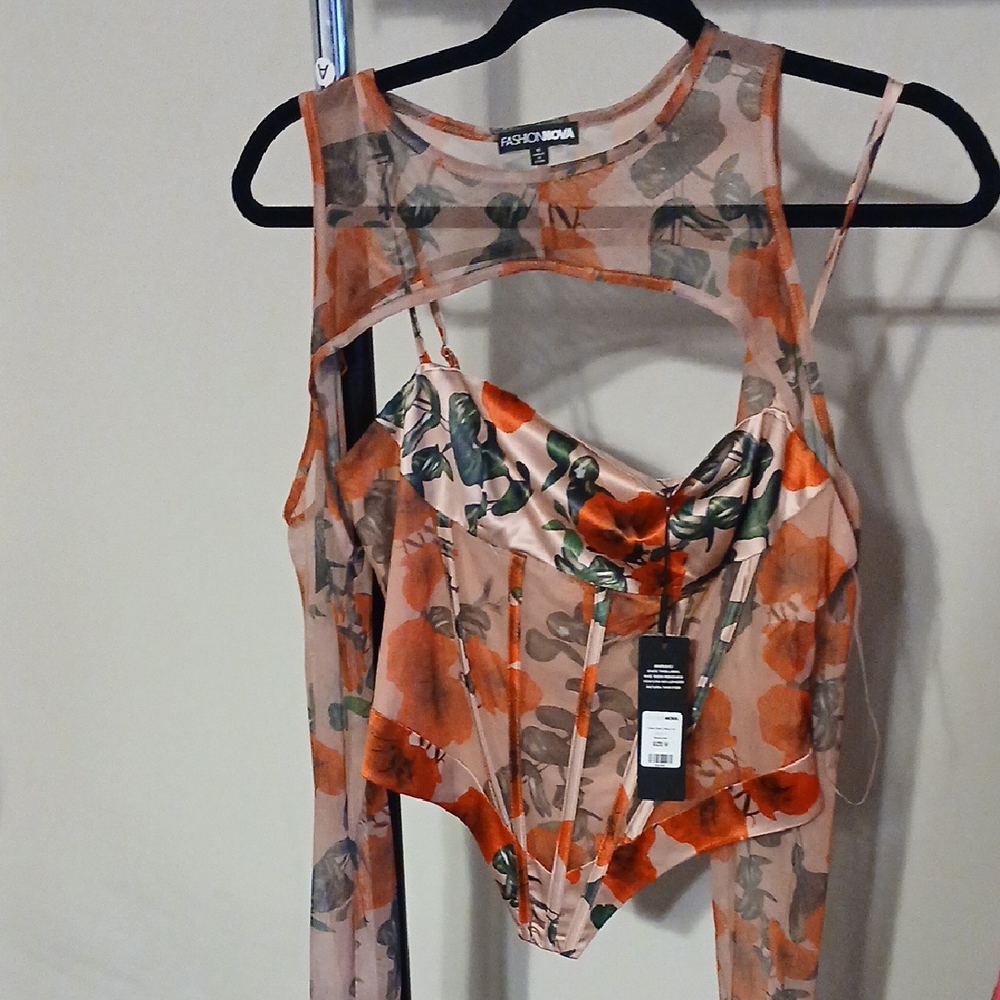 Floral Mesh Bodysuit